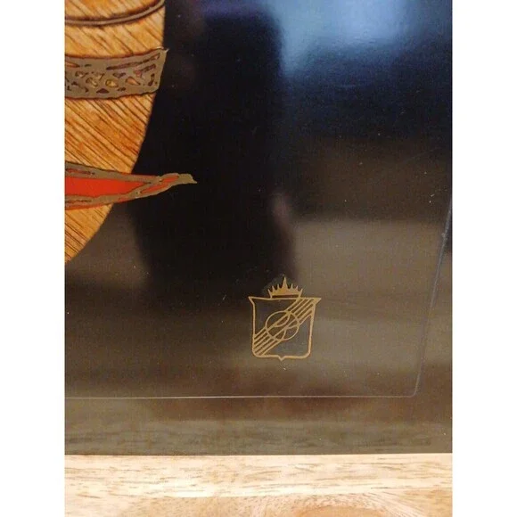 Couroc's‎ New Chest Couroc of Monterey California Box Decor Black Hinged Jewelry - Picture 4 of 12